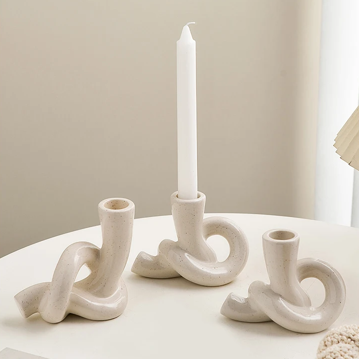 CERAMIC CANDLE HOLDERS