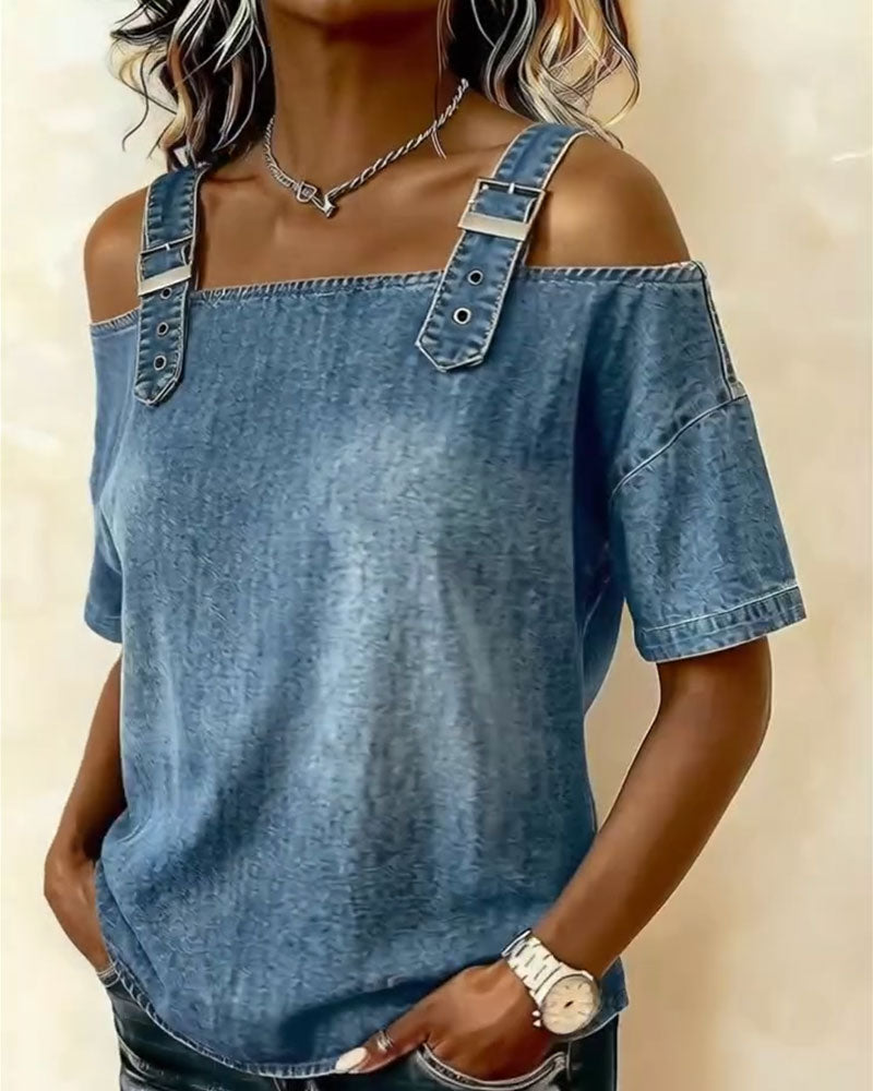 OFF SHOULDER DENIM