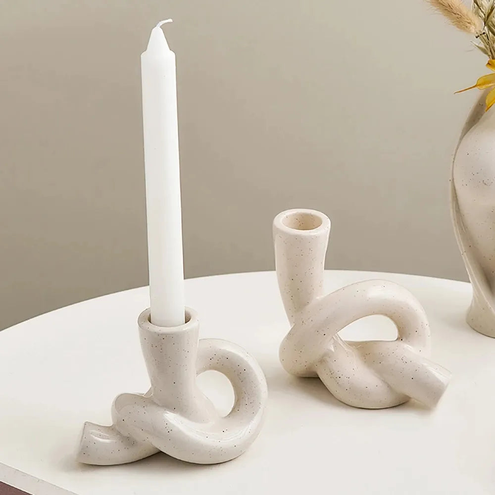 CERAMIC CANDLE HOLDERS