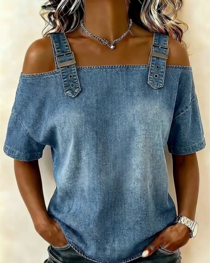 OFF SHOULDER DENIM