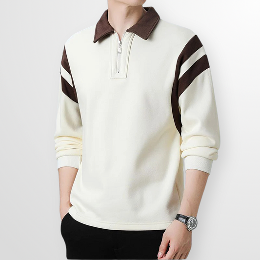 ZIP POLO SWEATER